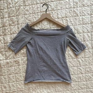 LOFT Off the Shoulder Striped Top